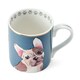 image 10 of Mikasa French Bull Dog Straight-Sided Porcelain Mug, 280ml | Blue | 1