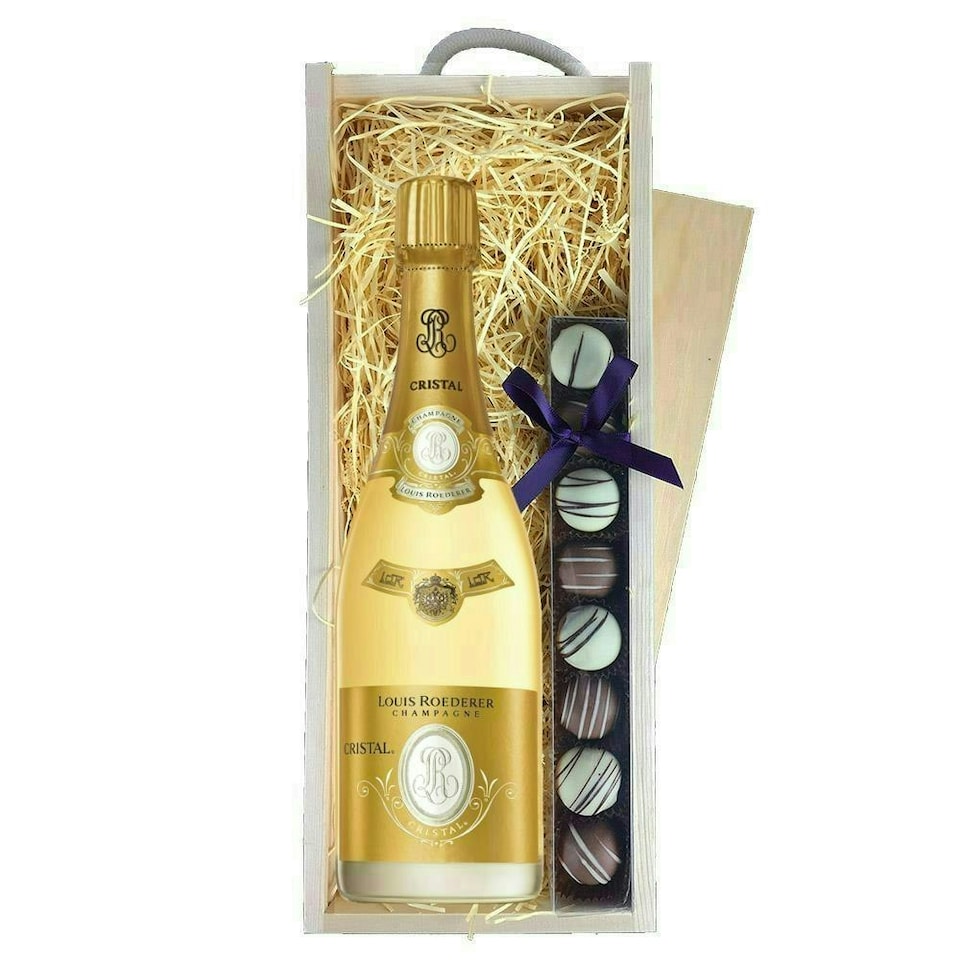Louis Roederer Cristal Vintage Champagne & Truffles, Wooden Box 75cl 12% abv