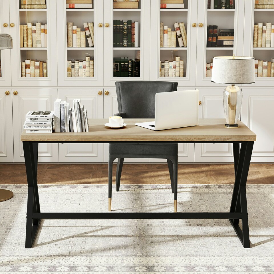 image 1 of COSTWAY 150 CM Computer Desk Industrial Office Desk N/A