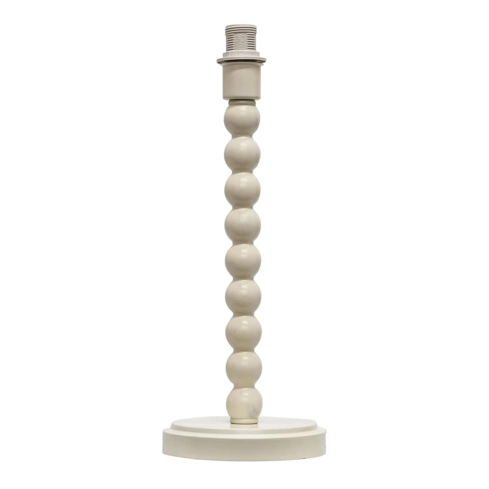 image 1 of Bobbin - Ivory Lamp with White & Chrome Shade
