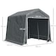 image 5 of Outsunny Garden Storage Tent Bike Shed with Zipper Doors, Grey
