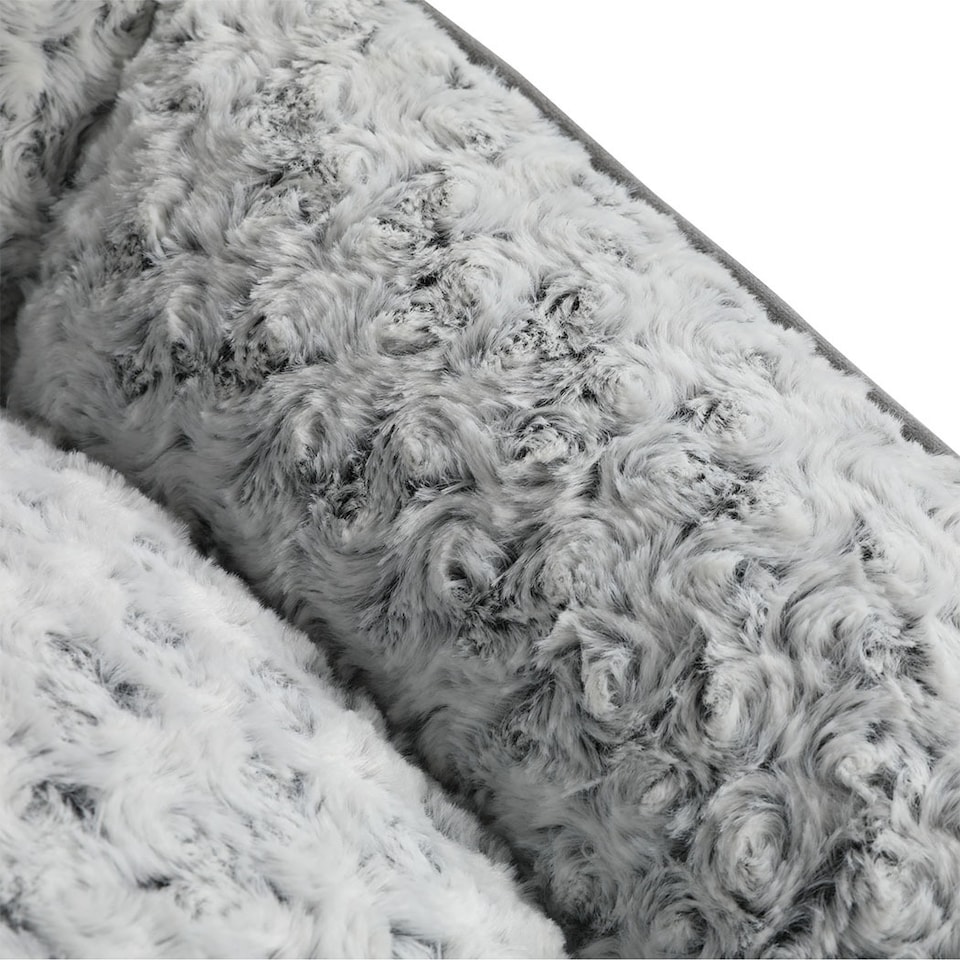 image 1 of Skylos Pet Dog Cat Calming Bed Mat Comfy Puppy Fluffy Cushion Plush Washable Grey | Grey | Medium