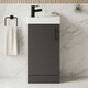 image 8 of Balterley Floor Standing Vanity Basin 400mm Gloss Grey & Matt Black Handle