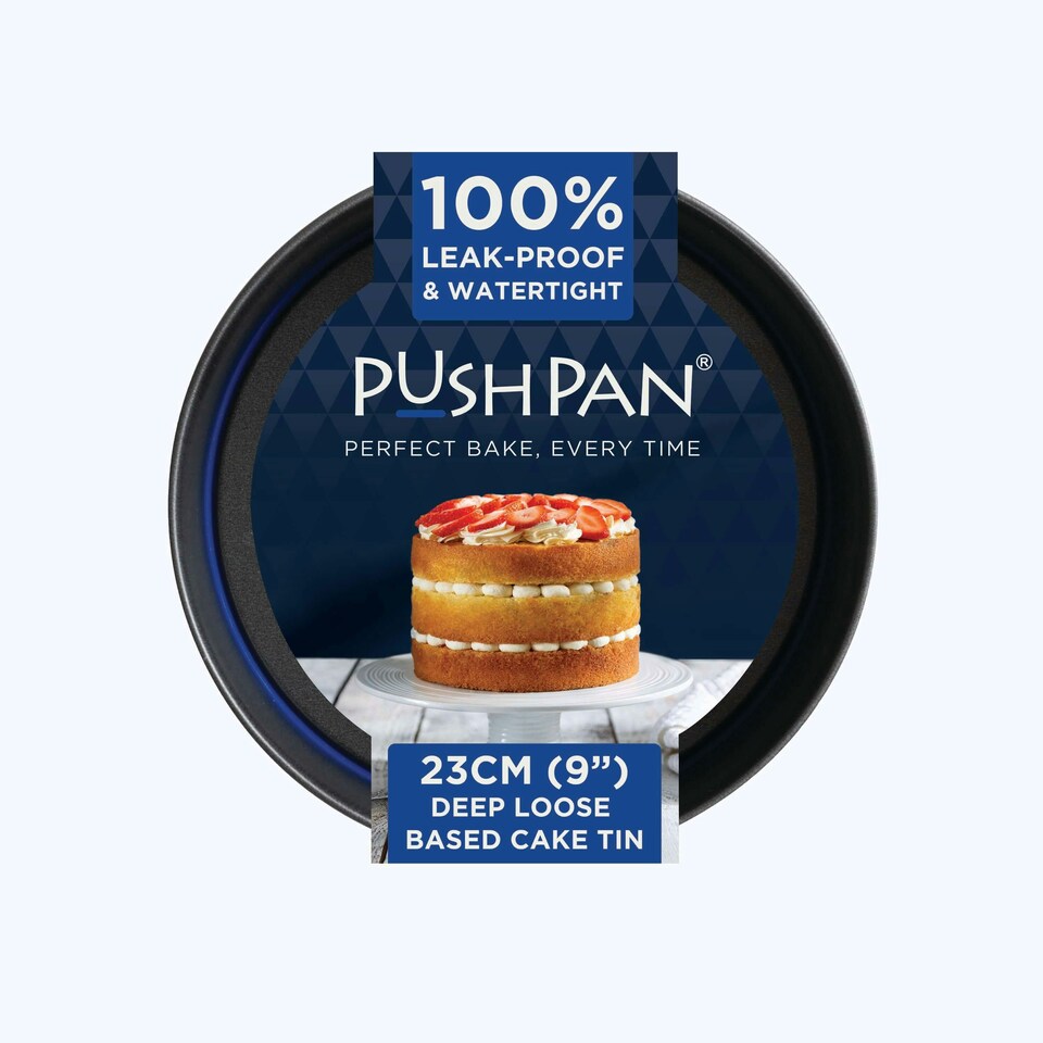 image 1 of PushPan 9 Inch Deep Cake Tin Grey/Pewter