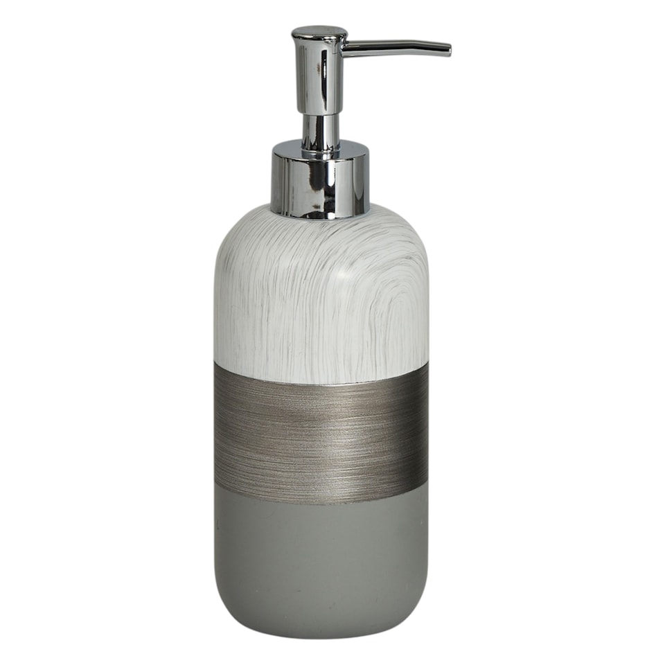 image 1 of Showerdrape Luxe Grey/White Liquid Soap Dispenser | Multi | 1