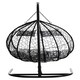 image 3 of Interiors by Premier Versatile Double Black Hanging Chair, Plush Comfort Bedroom Chair, Stable Indoor Chair with grey cusions