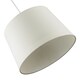 image 5 of Contemporary Off-White Linen Fabric Drum Lampshade with Cotton Inner | White | White | 1