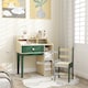 image 5 of AIYAPLAY Kids Desk and Chair Set with Storage Shelves, Drawer | Green