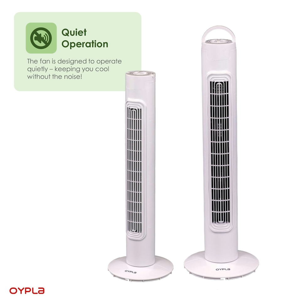 image 1 of Oypla Electrical 30" Free Standing 3-Speed Oscillating Tower Cooling Fan
