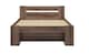 image 4 of King Size Bed Storage Shelves Dark Oak Headboard Built In Shelving 160cm Euro Wooden Slats Nepo