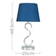 image 3 of ValueLights Cabonna Dimmable Polished Silver Table Lamp with Small Blue Tapered Shade and E14 Candle LED 5W Warm White 3000K Bulb Blue