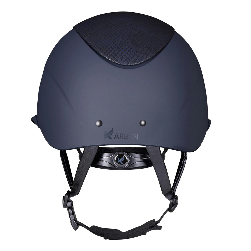 image 1 of Karben Unisex Adult Lorah Ellipse Fixed Peak Riding Hat - Navy - 52cm - 54cm Blue | 52cm - 54cm