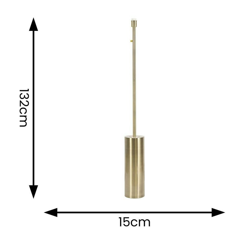 image 1 of ValueLights Lexy Brushed Chrome Single Stem Dimmable Freestanding Floor Lamp Base