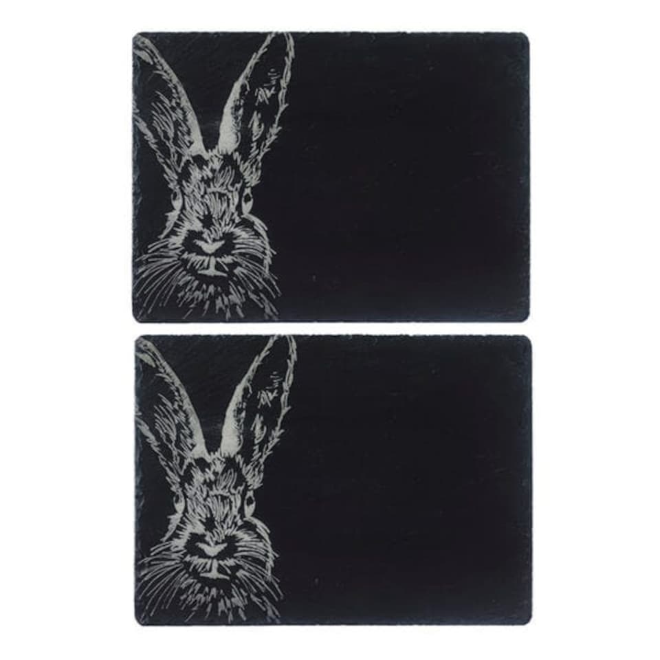 image 1 of The Just Slate Company Set of 2 Hare Slate Placemats