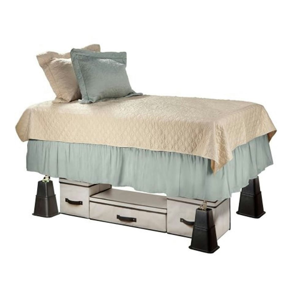 image 1 of KCT 8 Piece Stackable Adjuster Bed Riser