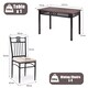 image 9 of COSTWAY 5PCS Dining Table & Chair Set Breakfast Bar Kitchen Furniture with Padded Seat