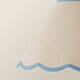 image 4 of ValueLights Florie Natural Linen Large Tapered Lamp Shade with Scallop Blue Trim