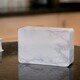 image 4 of Gingko Design Brick Click Clock Marble with White LED