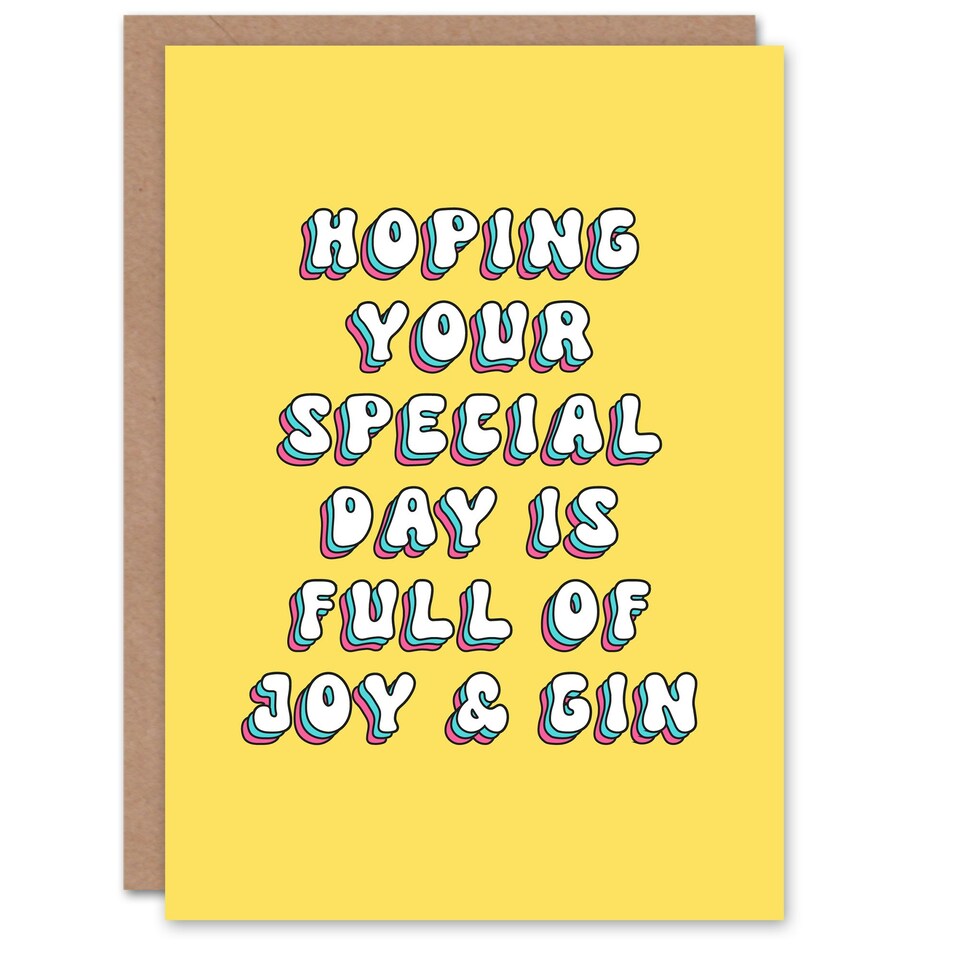 image 1 of Special Day Full Gin Joy Fun Humour Joke Funny Birthday Card