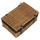 image 3 of 35cm Double Steamed Wicker Picnic Basket with Lining Black | Black | One Size