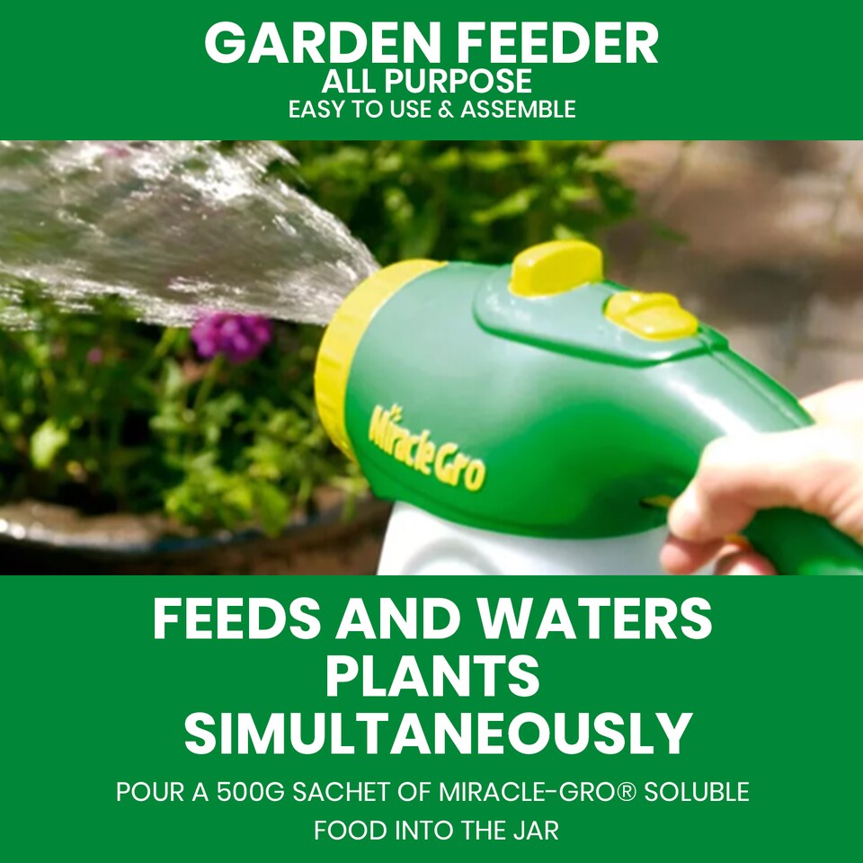 image 1 of Miracle-Gro Feeder for Gardens Lawns & Hanging Baskets Connects to Garden Hose Use with Water Soluble Plant Foods