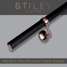 Stiley Living Wall Mounted Handrail Kit, Banister System with Brackets and Fixings
