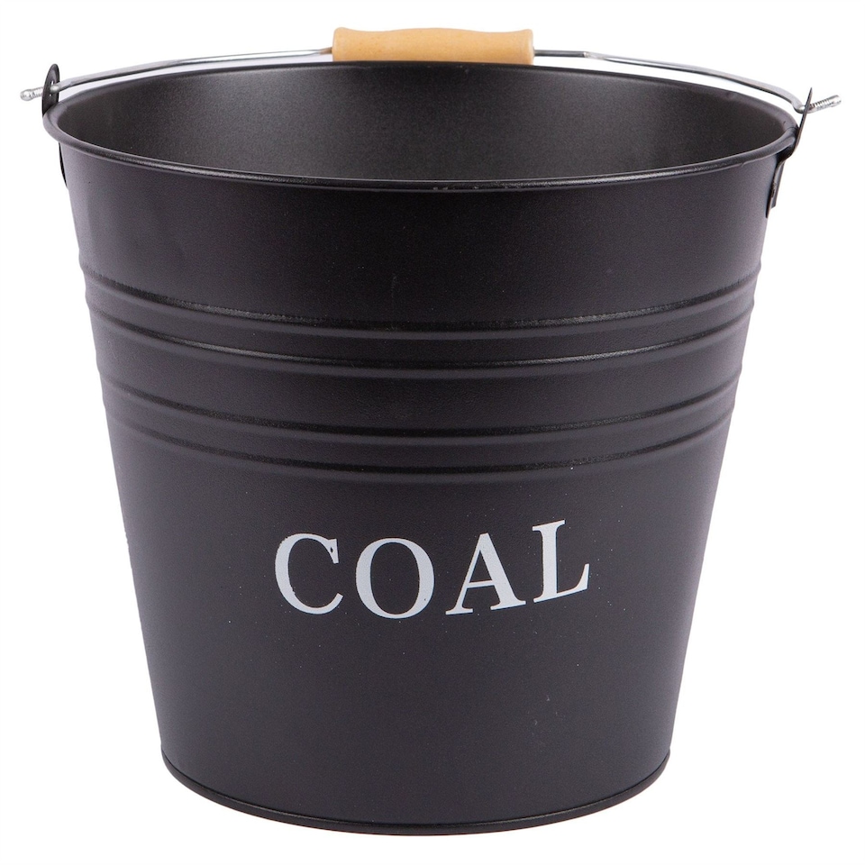 Blackspur Cast Iron Coal Bucket - 12L - Black