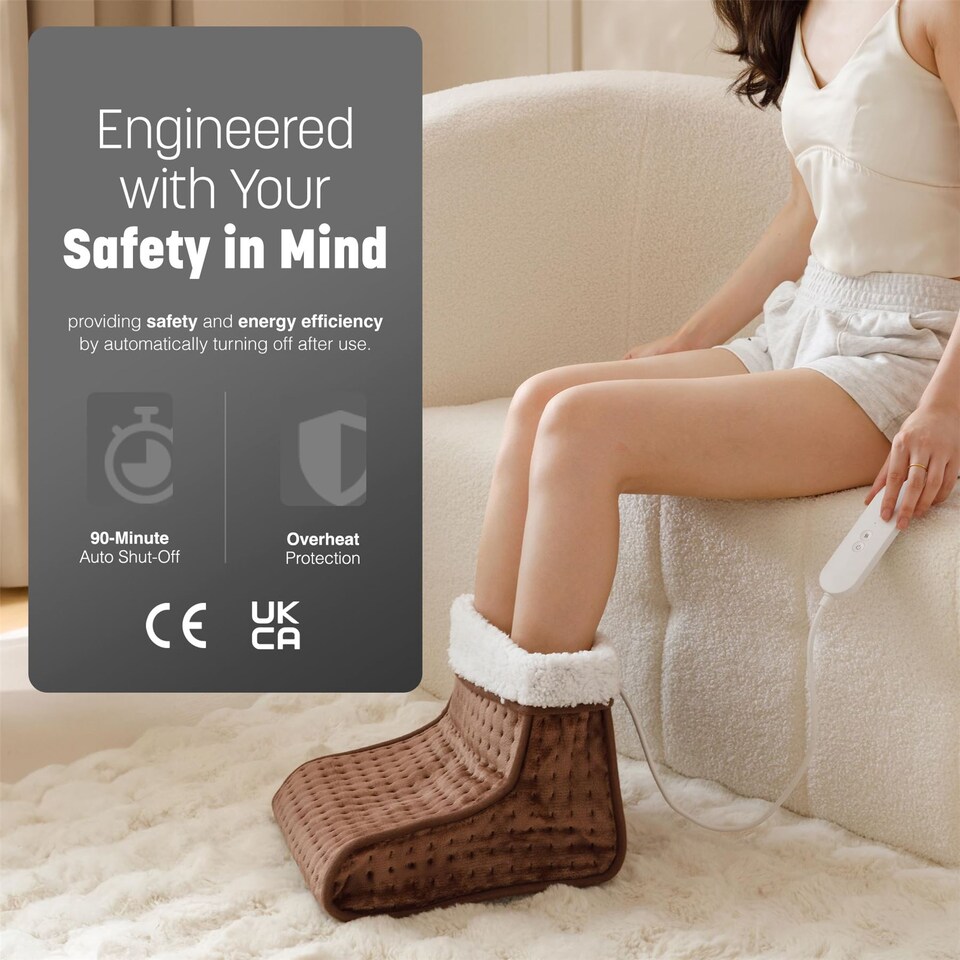 image 1 of Keplin Electric Foot Warmer with Adjustable Heat Settings and Timer