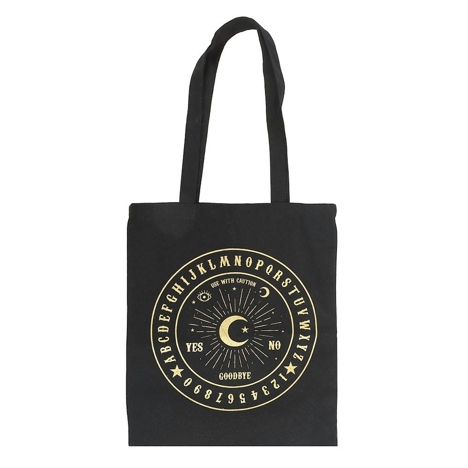 image 1 of Something Different Talking Board Polycotton Tote Bag - Black - One Size | Black