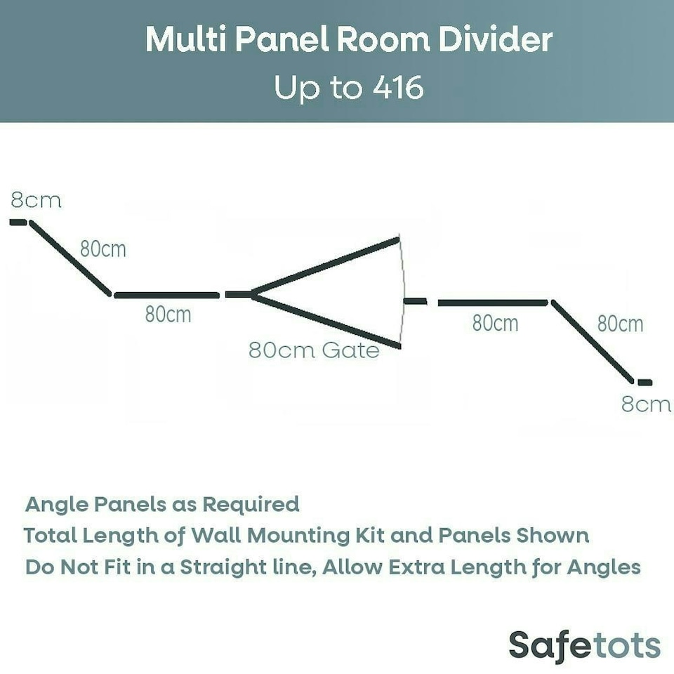 image 1 of Safetots Wooden Multi Panel Room Divider, up to 416cm, Natural Wood, 76cm Tall, Multi Panel Flexible Room Barrier, Room Divider with Door for Baby Cream | Natural