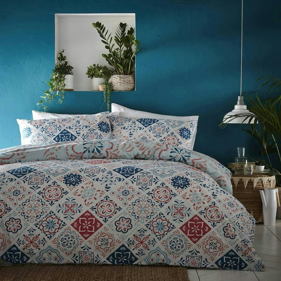 image 1 of Portfolio Home Morocco Ochre Duvet Cover Reversible Bed Set Multi | Double