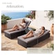 image 4 of Carbonera Rattan Double Lounge Chair with Table, Adjustable Backrest | Black | black | 1