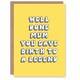 image 1 of Mothers Day Card Gave Birth Legend Fun Funny Mum Card