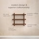 image 4 of Oliver Floating Shelves - 3 Tier Solid Wood Wall Shelf