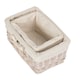 image 3 of Set of 2 White Wash Finish Cotton Lined Willow Tray | White | White | Not provided