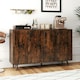 image 7 of COSTWAY Buffet Sideboard Modern 4-Door Storage Cabinet Brown Brown