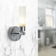image 5 of Set of 2 Polished Chrome IP44 Bathroom Wall Light With Pull Cord Switch | Chrome | White | 2