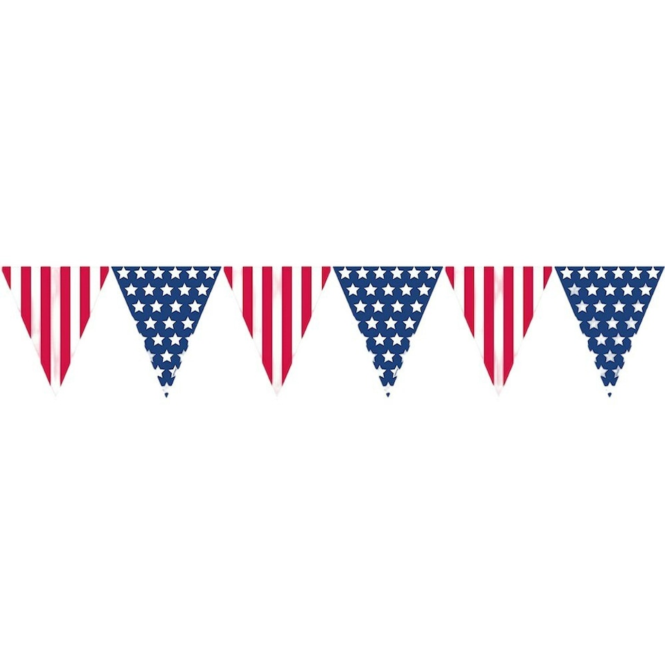 Amscan Stars & Stripes Bunting - Red/White/Blue - One Size