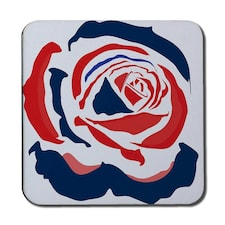 Red & Blue Rose Print (Coaster)