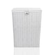 image 1 of Resin Laundry Clothes Basket with Lid, Lock & Removable Cloth Lining – Woven Storage Hamper for Laundry, Bedroom & Bathroom – Available in Medium & Large Sizes