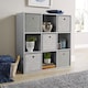 image 2 of Storage Cube 9 Shelf Bookcase Wooden Display Unit Organiser | Grey