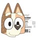 image 2 of Chilli Bluey Cardboard Face Mask Blue