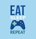 image 1 of Eat Sleep Game Repeat - Funny Father's Day Card