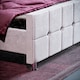image 3 of Vida Designs Valentina 5ft King Size Bed Fabric Upholstered, Light Grey Velvet, 150 x 200cm