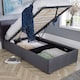 image 4 of Ottoman End Lift Storage Bed Single Hopsack Fabric Bed Frame Gas Lift Furniture
