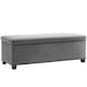 image 6 of HOMCOM Storage Ottoman with Lid, 112cm Bench Chest Box, Grey Grey