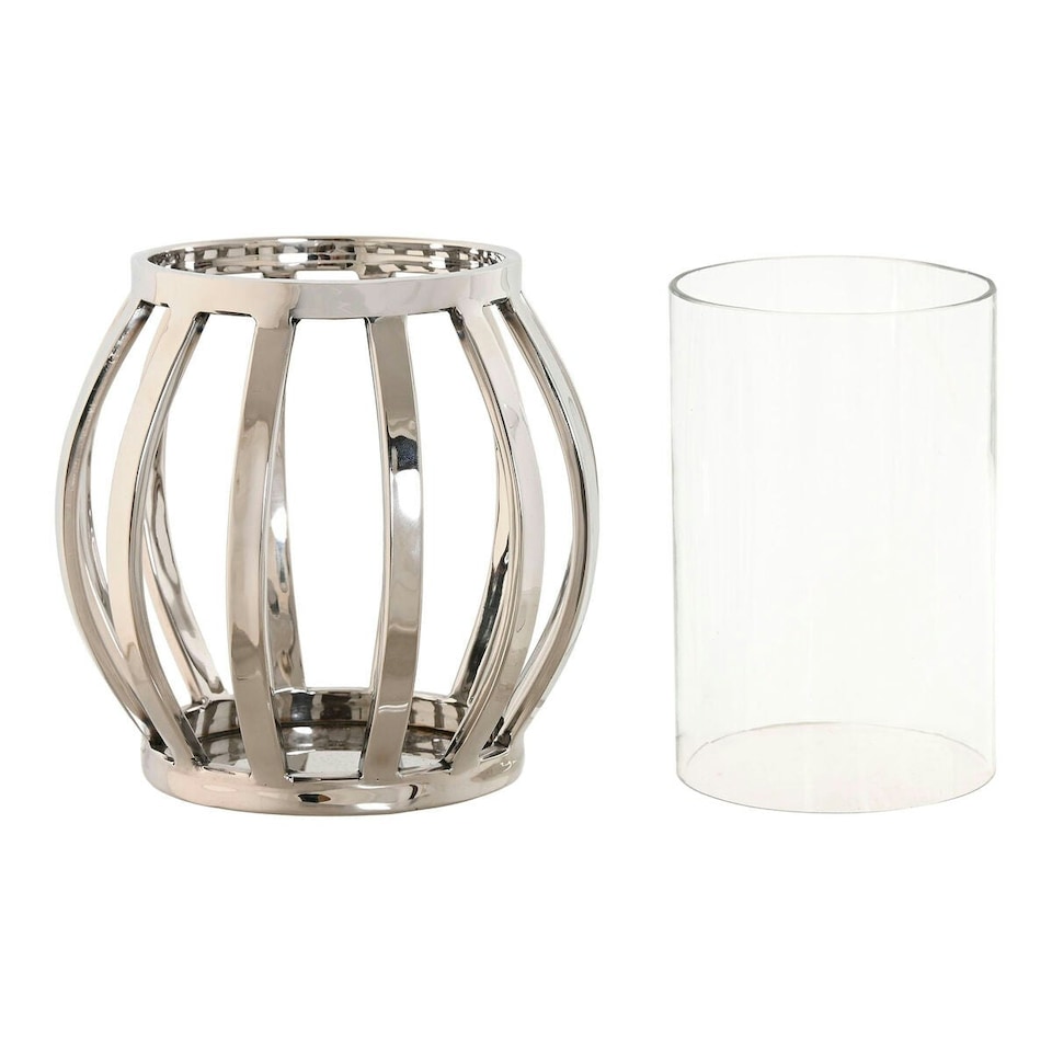 image 1 of Candleholder Home ESPRIT Silver Crystal Steel 14 x 14 x 14 cm N/A