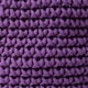image 3 of Homescapes Deep Purple Cotton Knitted Round Storage Basket - 42 x 37 cm | Purple | Deep Purple