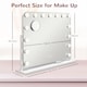 image 5 of HOMCOM Hollywood Vanity Mirror with Lights, Large 6350 cm Lighted Makeup Mirror with 3 Colour, 14 LED Bulbs, 10 Magnifying, USB Charging Port, Phone Holder