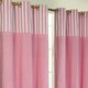 image 1 of Homescapes Polka Dots Pink Ready Made Eyelet Curtain Pair - 137 x 182 cm Drop | Pink | Pink